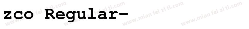 zco Regular字体转换